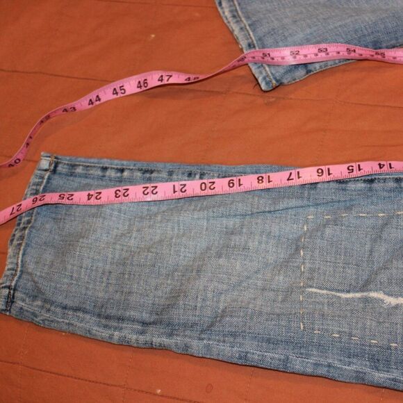 CURRENT/ELLIOTT The Stilletto Shipwreck Destroy Mid-Rise Jeans Size 30 - Picture 12 of 12